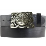 Ledergürtel Vollrindleder 4 cm keltische Gürtelschnalle Ledergürtel Vollrindleder 4 cm keltische Gürtelschnalle