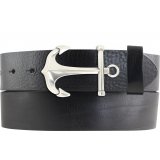 Ledergürtel Vollrindleder 4 cm Anker Gürtelschnalle Ledergürtel Vollrindleder 4 cm Anker Gürtelschnalle