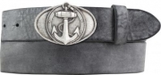Ledergürtel Vollrindleder 4 cm Anker Gürtelschnalle Ledergürtel Vollrindleder 4 cm Anker Gürtelschnalle