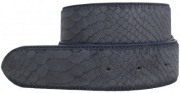 Lederg�rtel ohne Schnalle Echtleder 4 cm Pythonpr�gung
