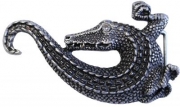 Gürtelschnalle Krokodil für 4 cm Gürtel mit Strass Gürtelschnalle Krokodil für 4 cm Gürtel mit Strass