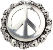 Gürtelschnalle Peace Totenkopf für 4 cm Gürtel Hippie Gürtelschnalle Peace Totenkopf für 4 cm Gürtel Hippie