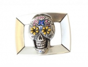 G�rtelschnalle Totenkopf f�r 2,5 cm G�rtel Biker Buckle
