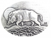 Gürtelschnalle Wildschwein für 4 cm Gürtel Jagd Buckle Gürtelschnalle Wildschwein für 4 cm Gürtel Jagd Buckle