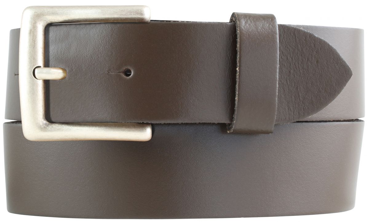 G�rtel aus Spaltleder mit altsilberner G�rtelschlie�e 4,0 cm