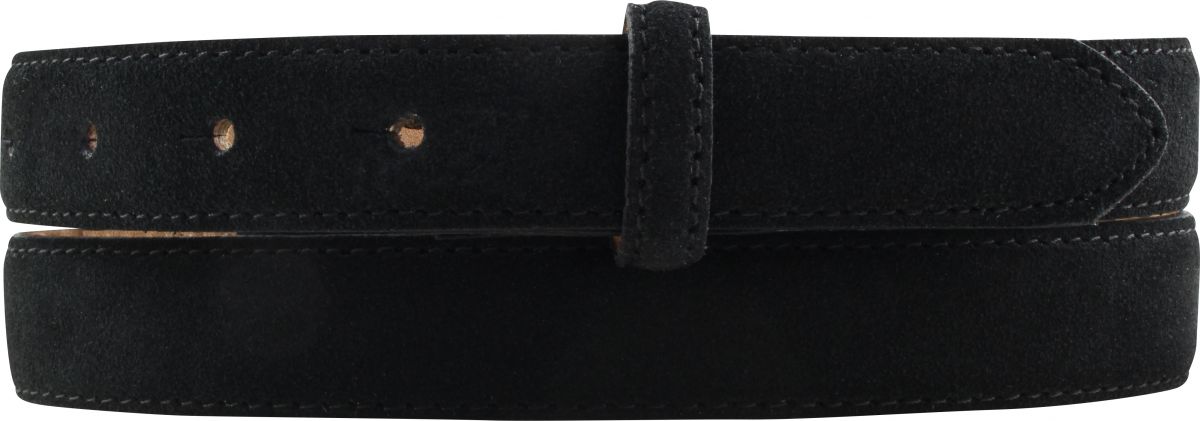 G�rtel aus Veloursleder ohne Schlie�e 2,5 cm