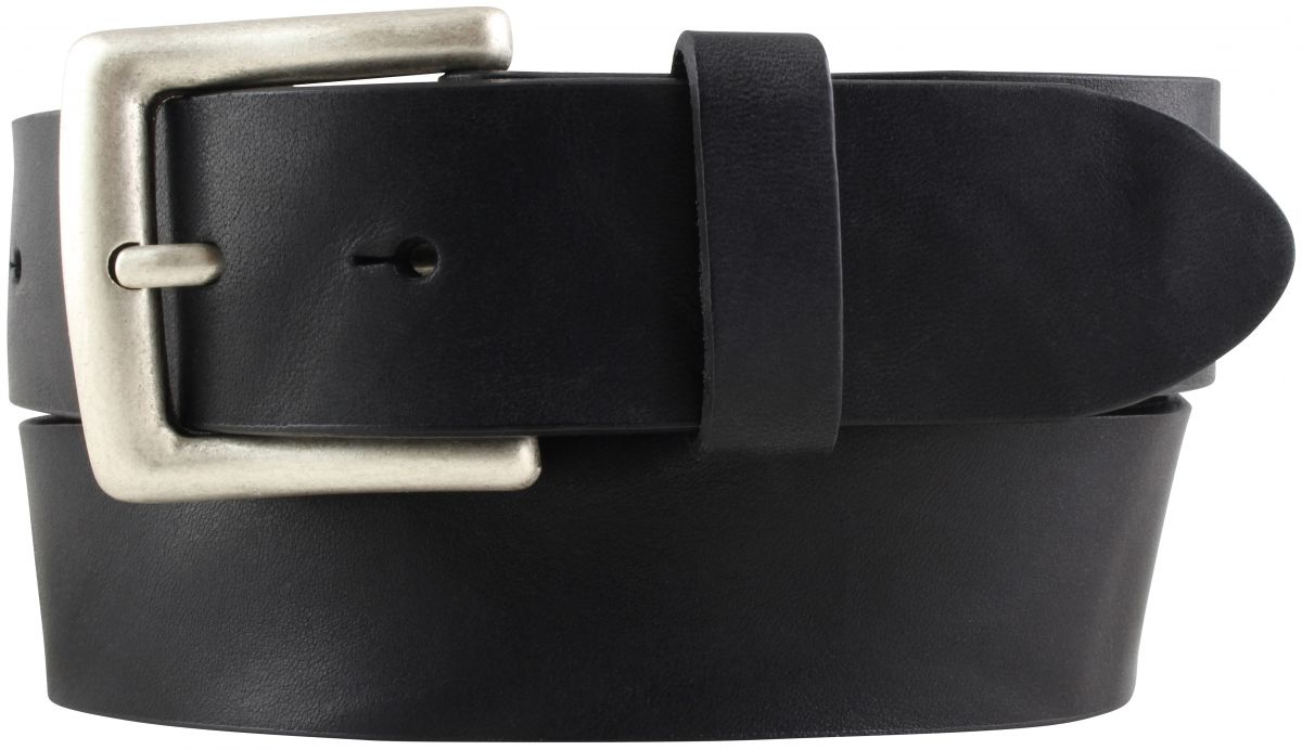 G�rtel aus Vollrindleder im Used-Look 4,0 cm