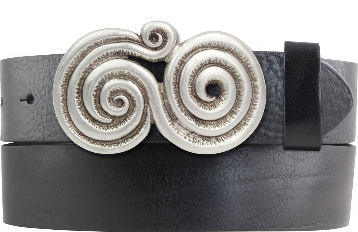 G�rtel aus Vollrindleder mit Looped-Schlie�e 4,0 cm