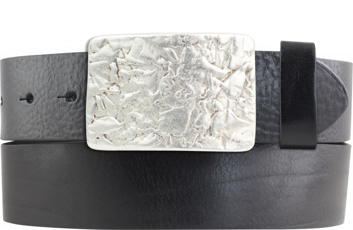 G�rtel aus Vollrindleder mit Quarry-Schlie�e 4,0 cm
