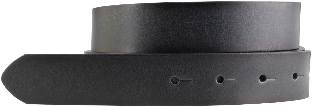 G�rtel aus Vollrindleder mit geschw�rzten Kanten ohne Schlie�e 3,0 cm