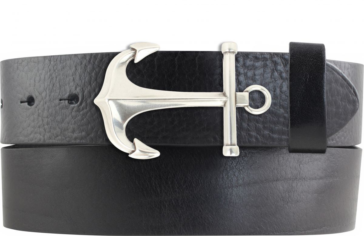G�rtel aus Vollrindleder mit kleiner Anker-Schlie�e 4,0 cm