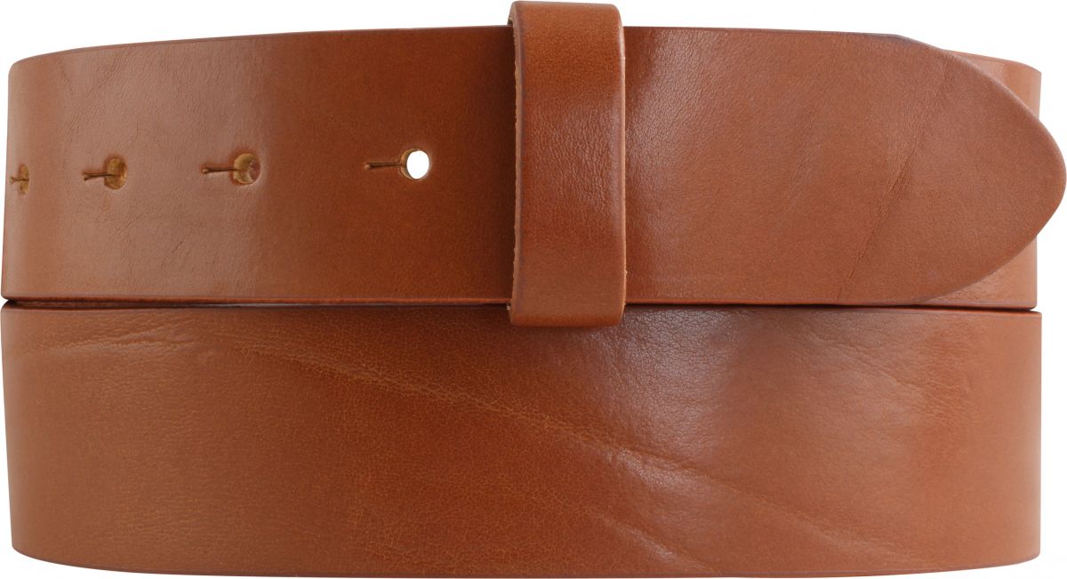 G�rtel aus Vollrindleder ohne Schlie�e 4,0 cm