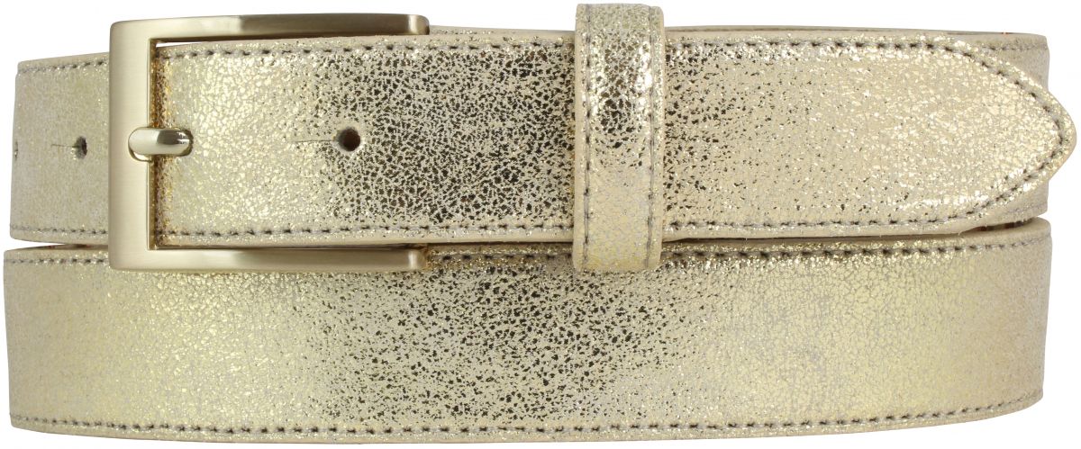 G�rtel in Metall-Optik Gold 3,0 cm