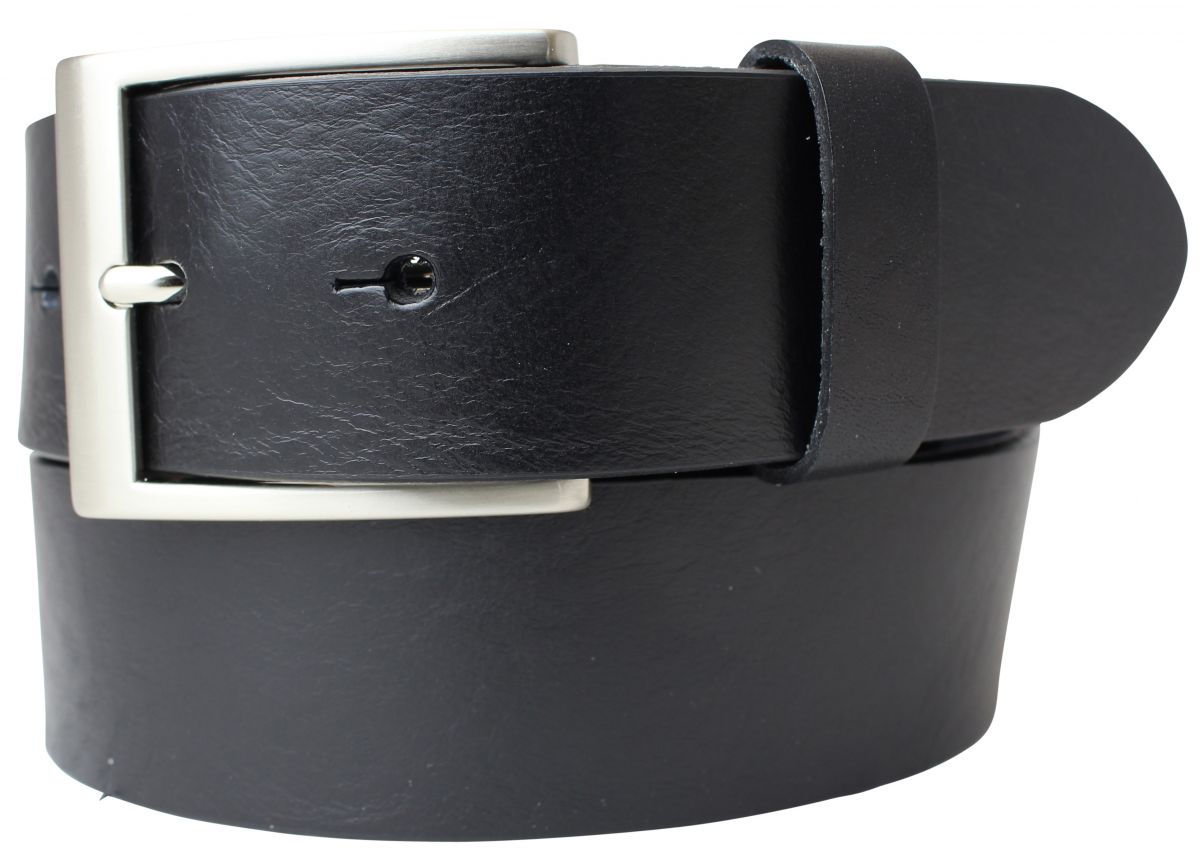 G�rtel mit Edelstahl-G�rtelschnalle aus Vollrindleder 4,0 cm