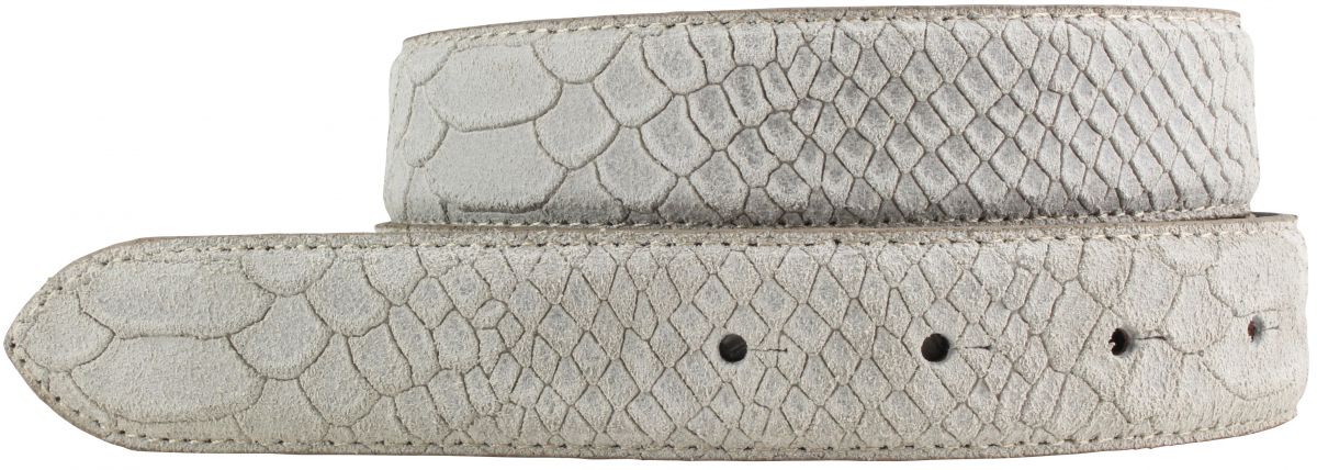 G�rtel mit Pythonpr�gung ohne Schlie�e 3,0 cm