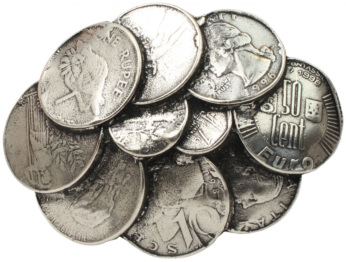 G�rtelschnalle Coins 4,0 cm