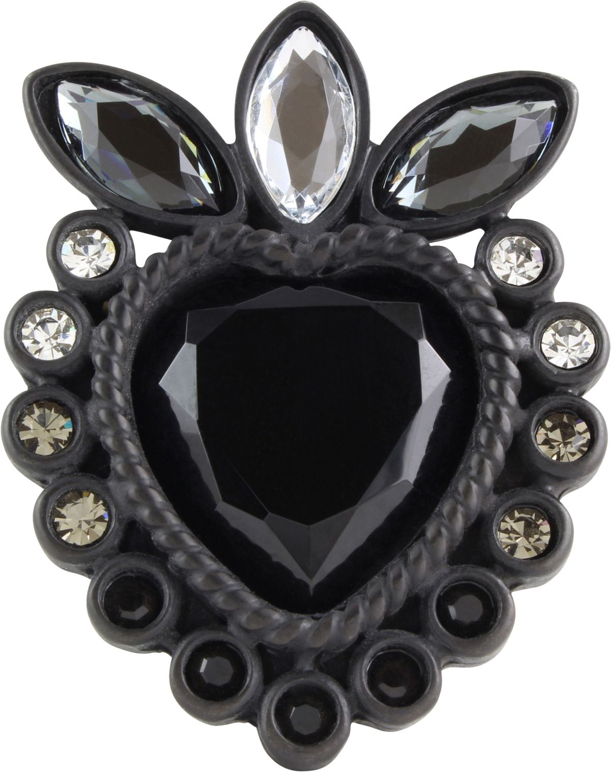 G�rtelschnalle Cristal Heart 4,0 cm