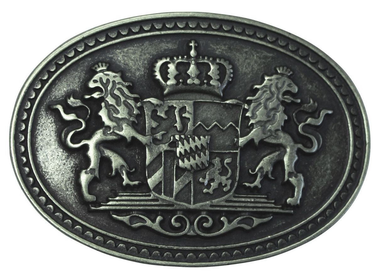 G�rtelschnalle Doppell�we und Wappen 4,0 cm