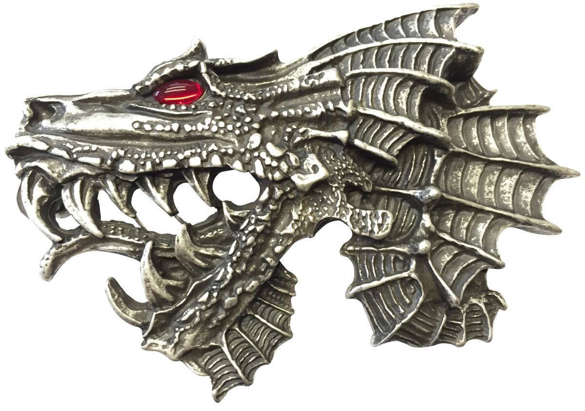 G�rtelschnalle Drachenkopf 4,0 cm