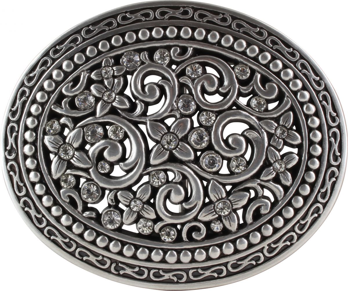 G�rtelschnalle Flower Bling 4,0 cm