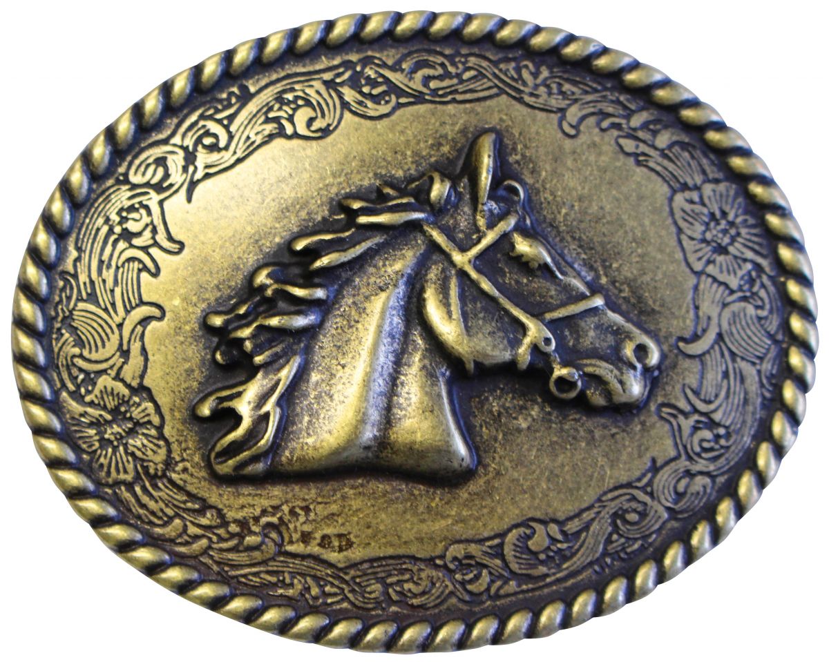 G�rtelschnalle Pferdekopf 4,0 cm