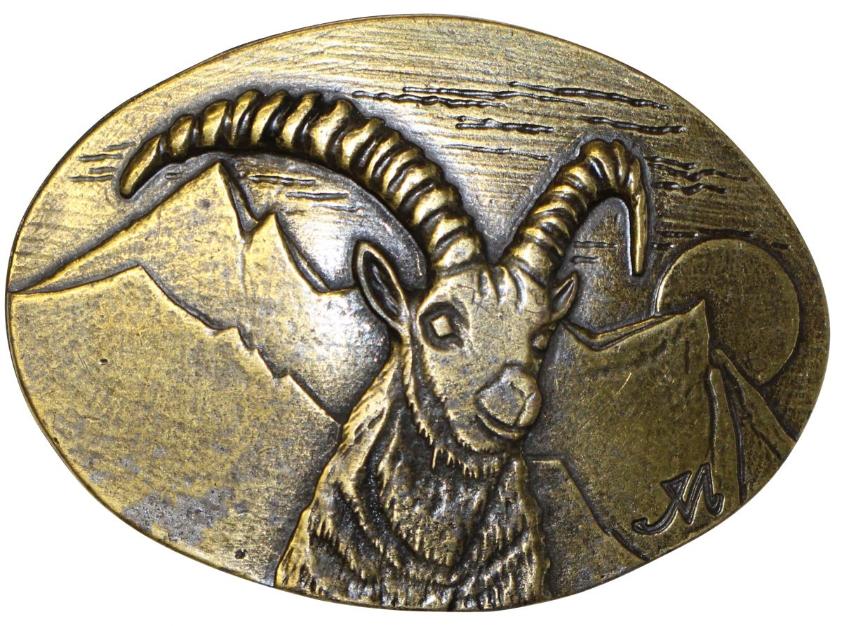 G�rtelschnalle Steinbock 4,0 cm