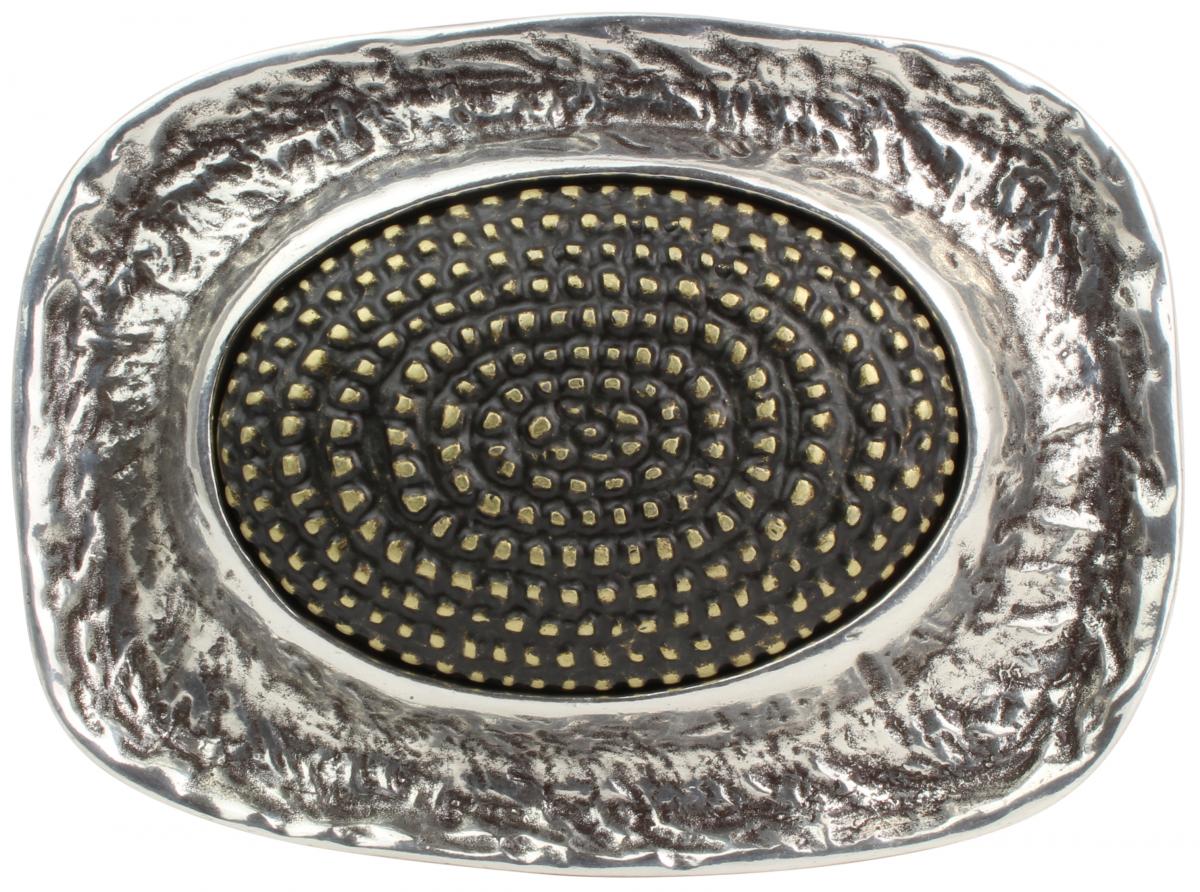 Silberne Trachtengürtelschnalle, Bayerisches Wappen Trachten Buckle Für 4 Cm Gürtel