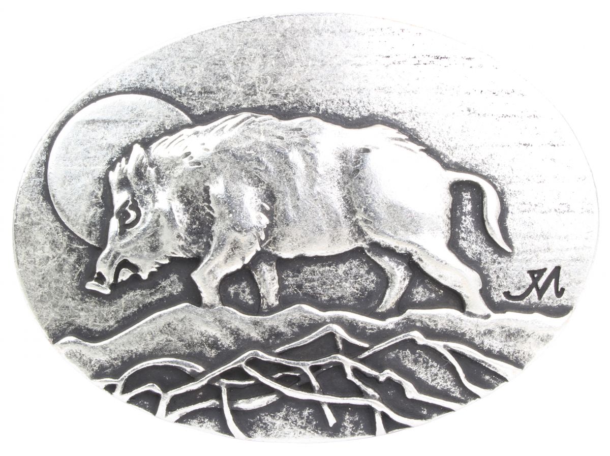 G�rtelschnalle Wildschwein 4,0 cm