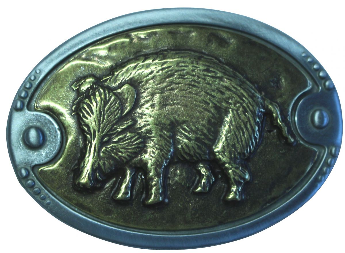 G�rtelschnalle Wildschwein 4,0 cm