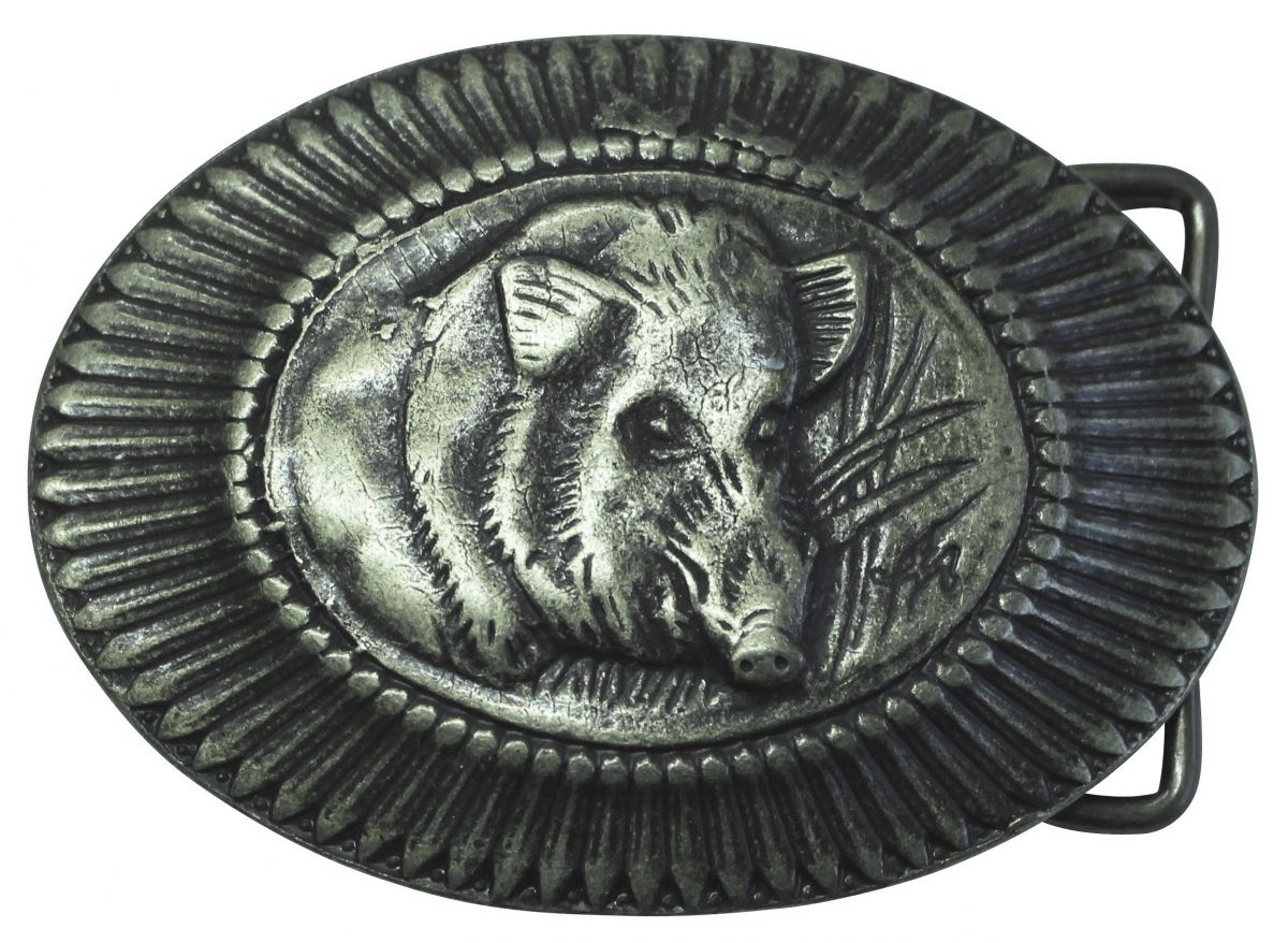 G�rtelschnalle Wildschwein 4,0 cm