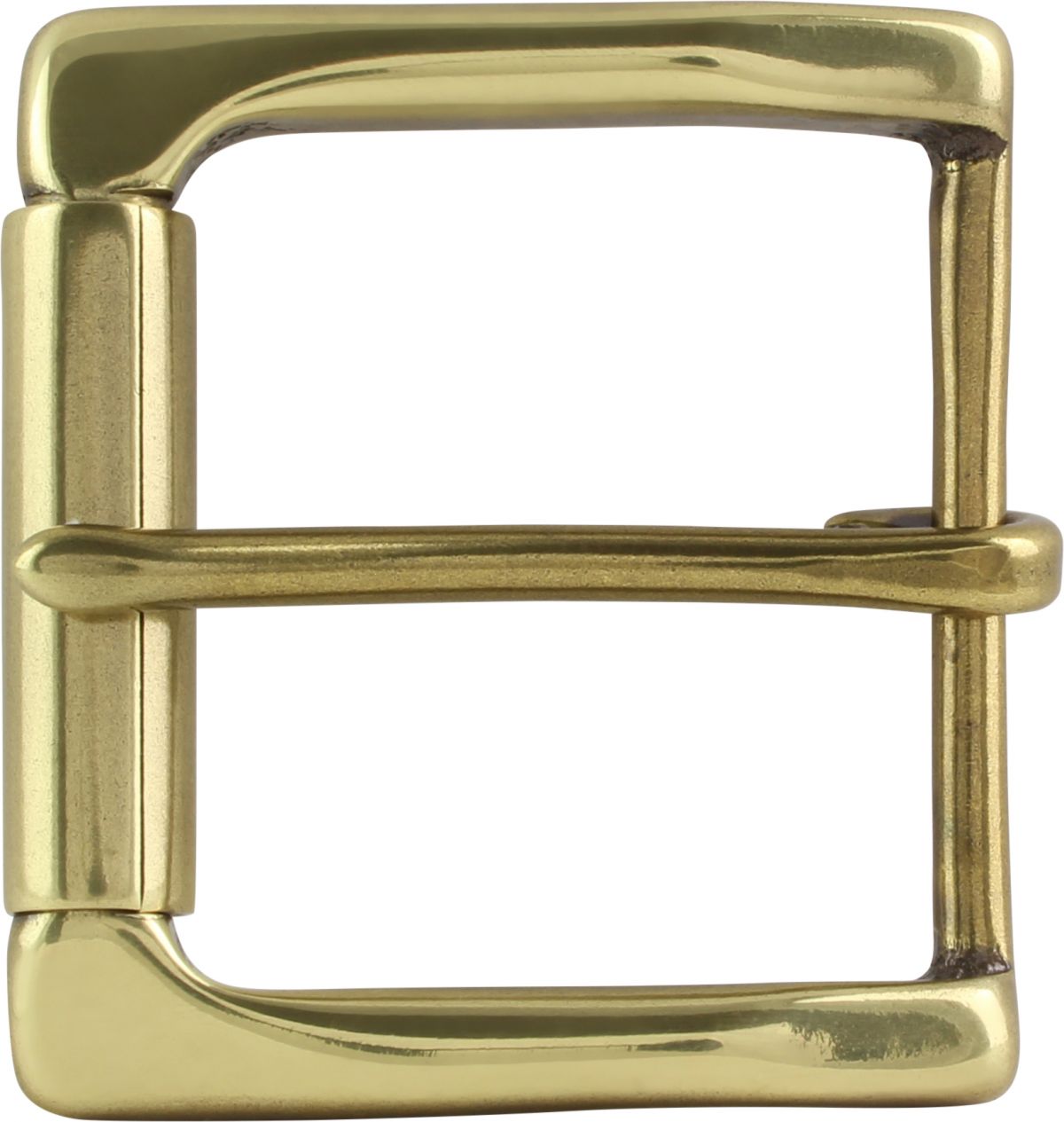 G�rtelschnalle aus massivem Messing mit Rolle 4,0 cm