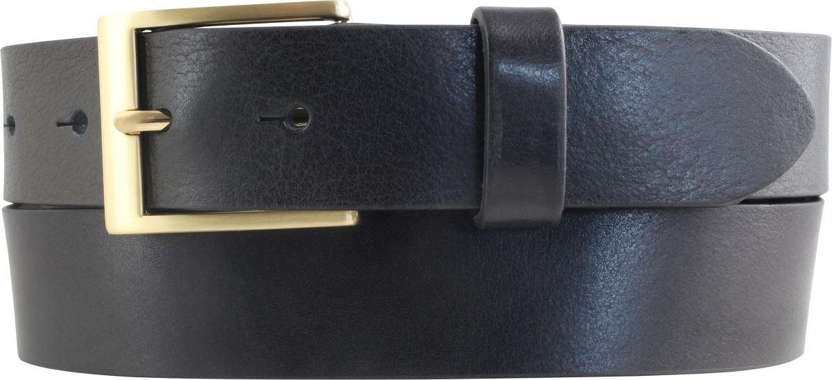 Herren-G�rtel aus Vollrindleder mit goldener G�rtelschlie�e 3,5 cm