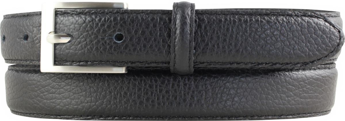 Herren-G�rtel aus gemasertem Leder mit Steppnaht 2,5 cm