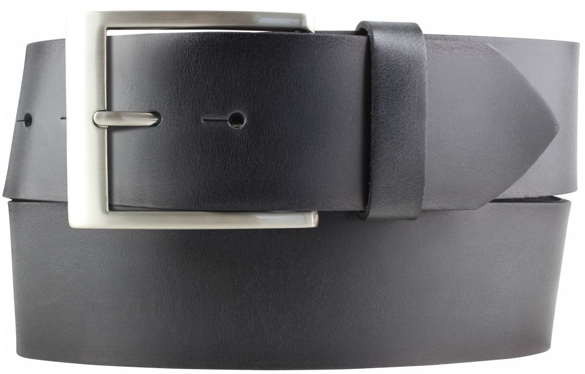 Herreng�rtel aus Vollrindleder mit geschw�rzten Kanten 5,0 cm