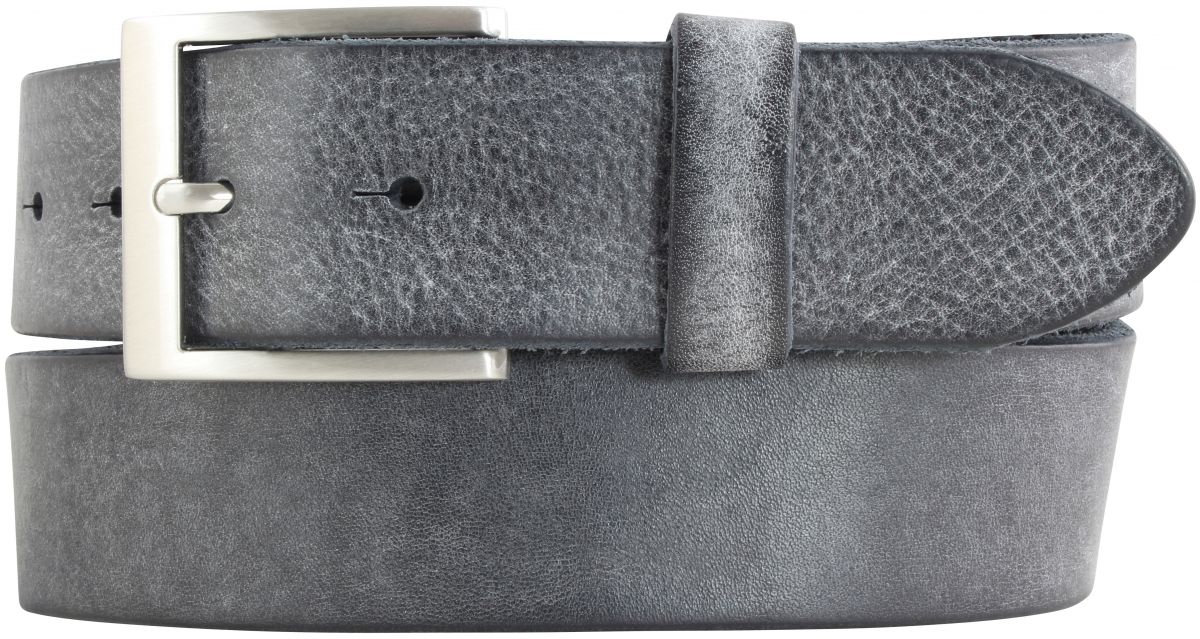 Herreng�rtel aus weichem Vollrindleder mit Edelstahl-G�rtelschnalle 4,0 cm