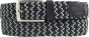 G�rtel Stretchg�rtel Herren Leder 3,5 cm geflochten