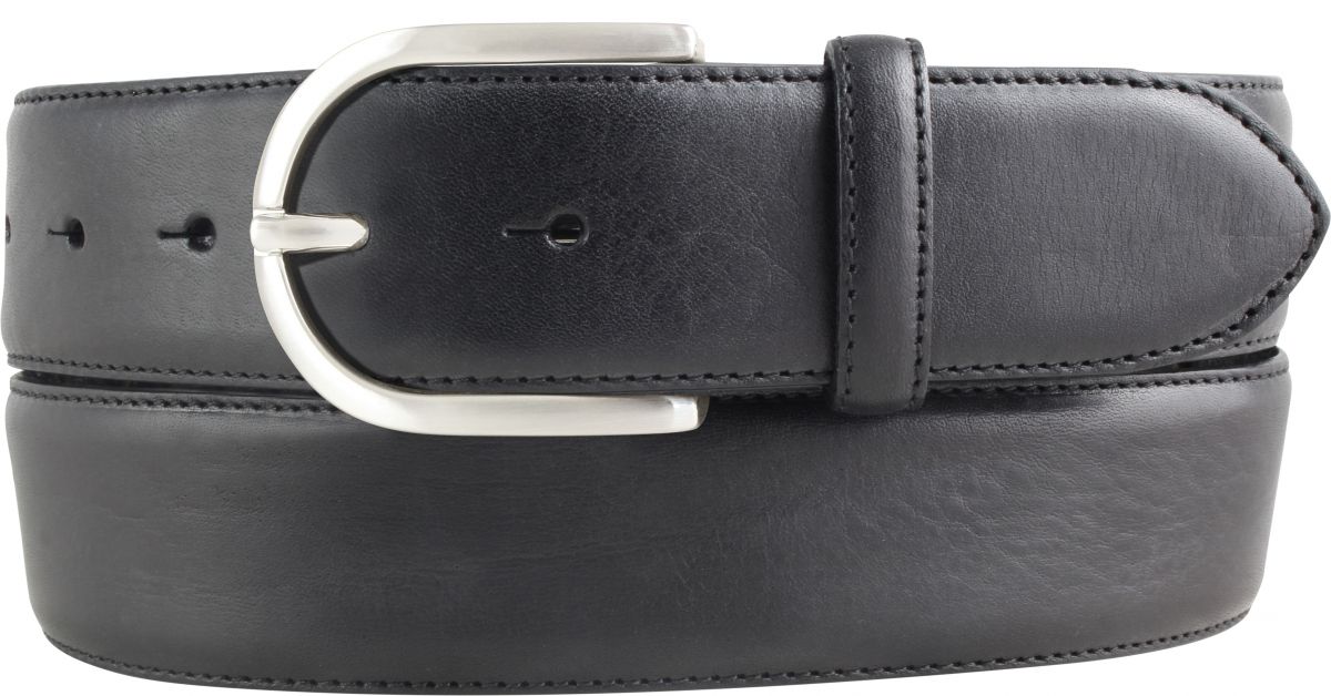 Jeansg�rtel aus Vollrindleder bombiert 4,0 cm