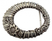 G�rtelschnalle Flower Oval 4,0 cm