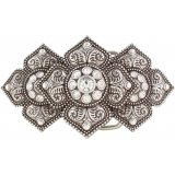 G�rtelschnalle Flowered Bling 4,0 cm