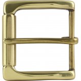 G�rtelschnalle aus massivem Messing mit Rolle 4,0 cm