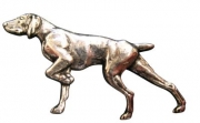 Ansteckpin Hund auf der Jagd