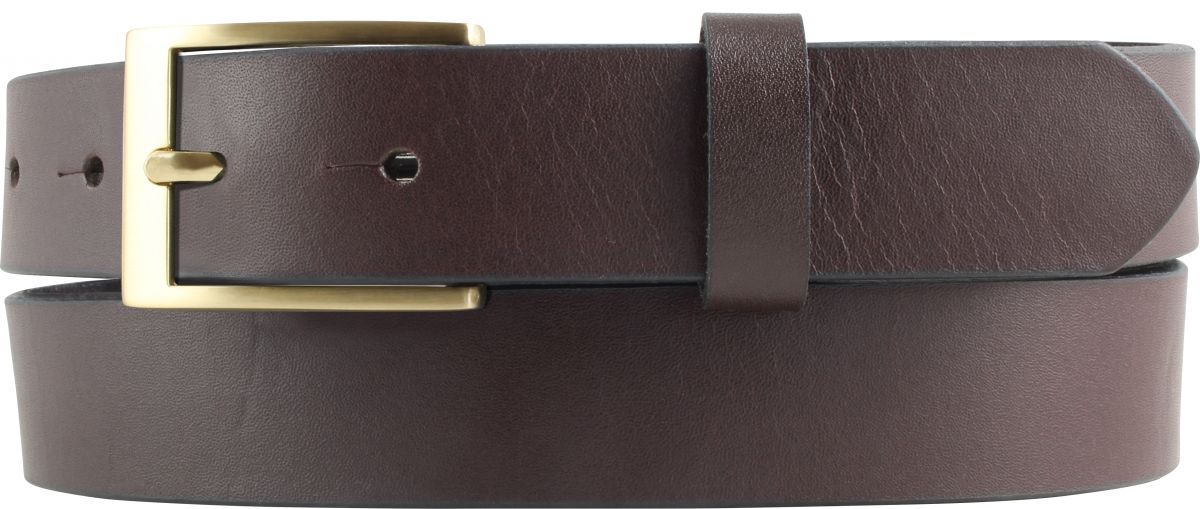 �berl�ngeng�rtel aus Vollrindleder mit goldener G�rtelschnalle 3,0 cm