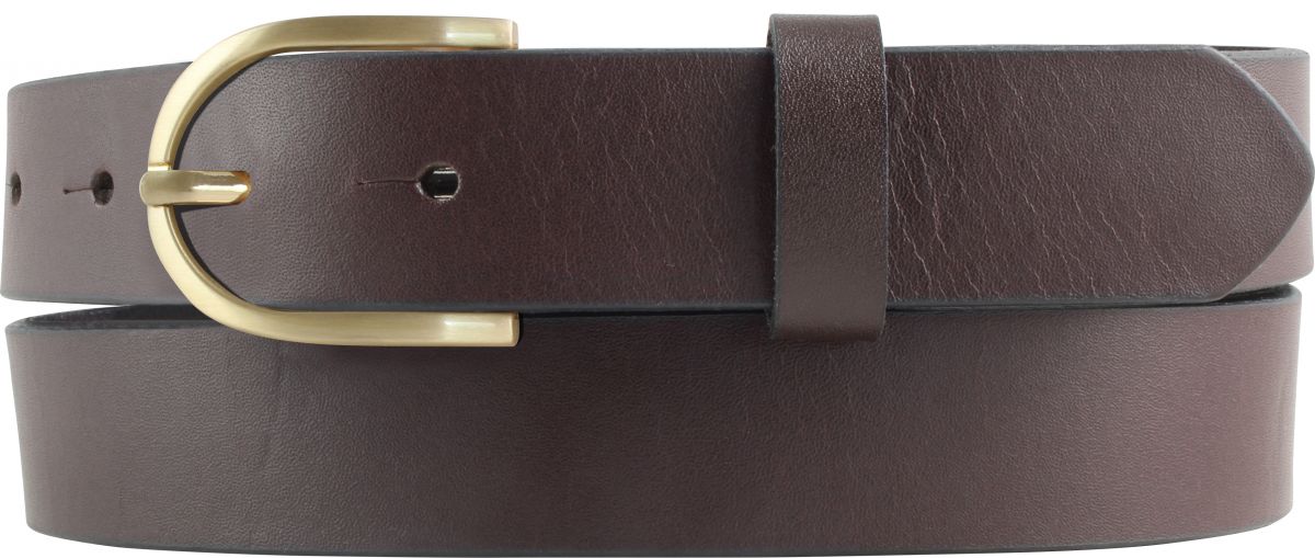 �berl�ngeng�rtel aus Vollrindleder mit goldener G�rtelschnalle 3,0 cm