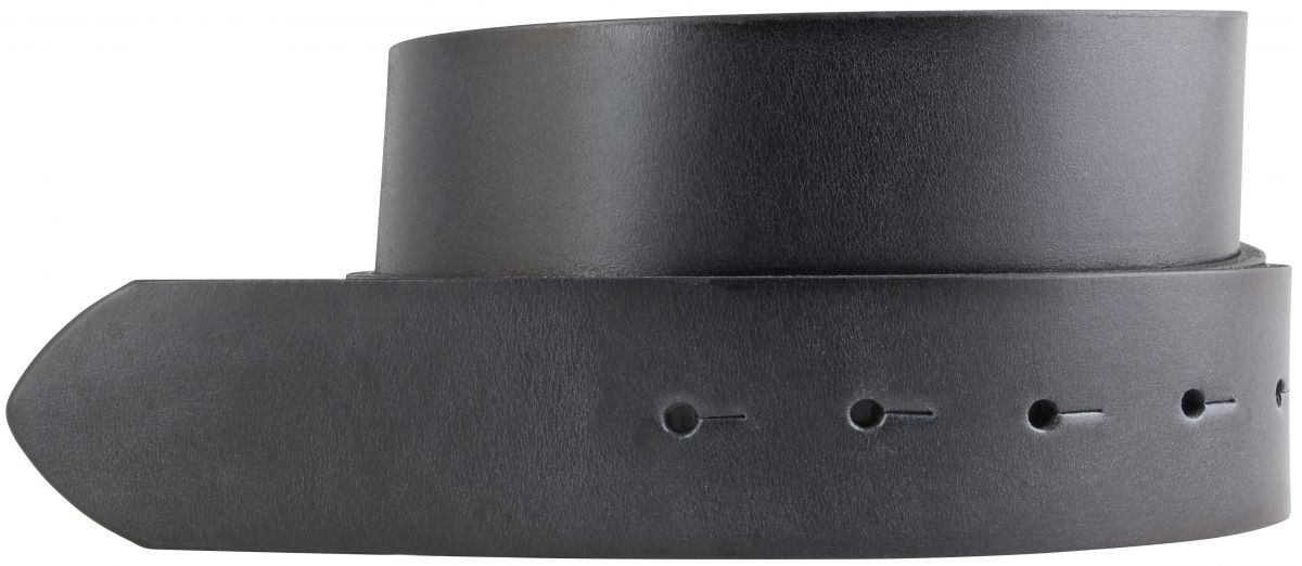 Wechselg�rtel aus Vollrindleder mit geschw�rzten Kanten ohne Schlie�e 4,0 cm