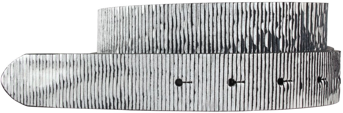 Wechselg�rtel mit Metall-Optik ohne Schlie�e 3,0 cm