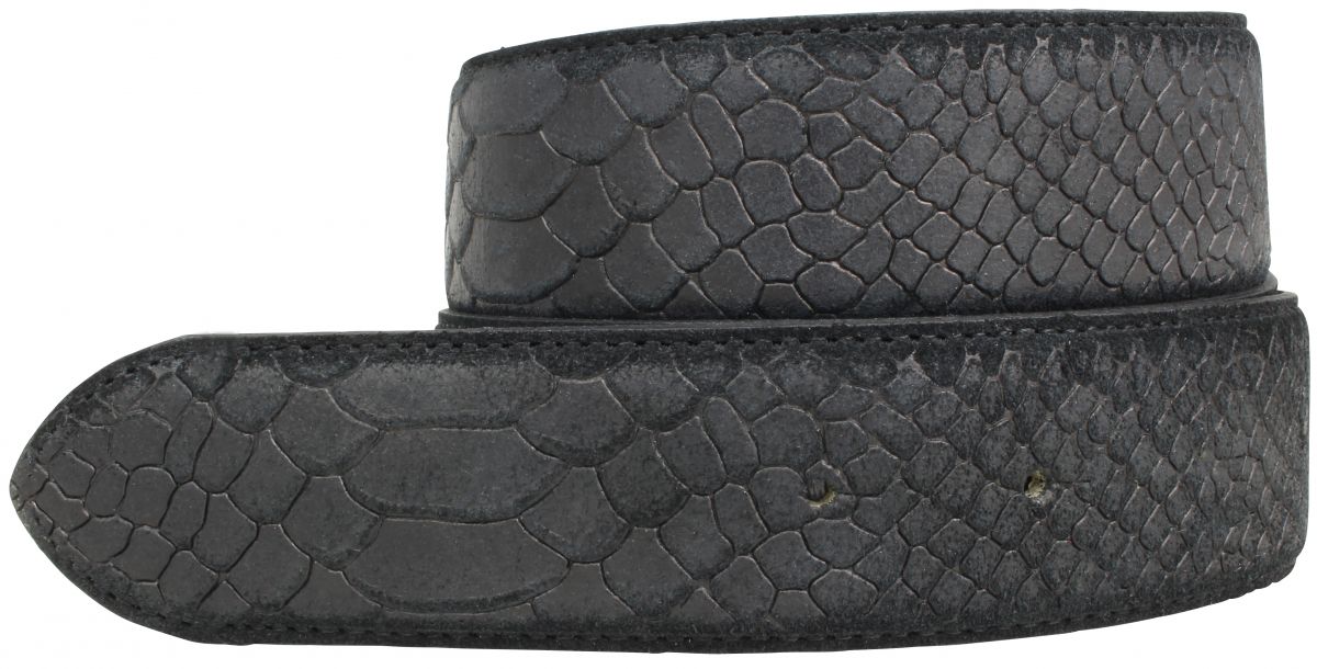 Wechselg�rtel mit Pythonpr�gung ohne Schlie�e 4,0 cm