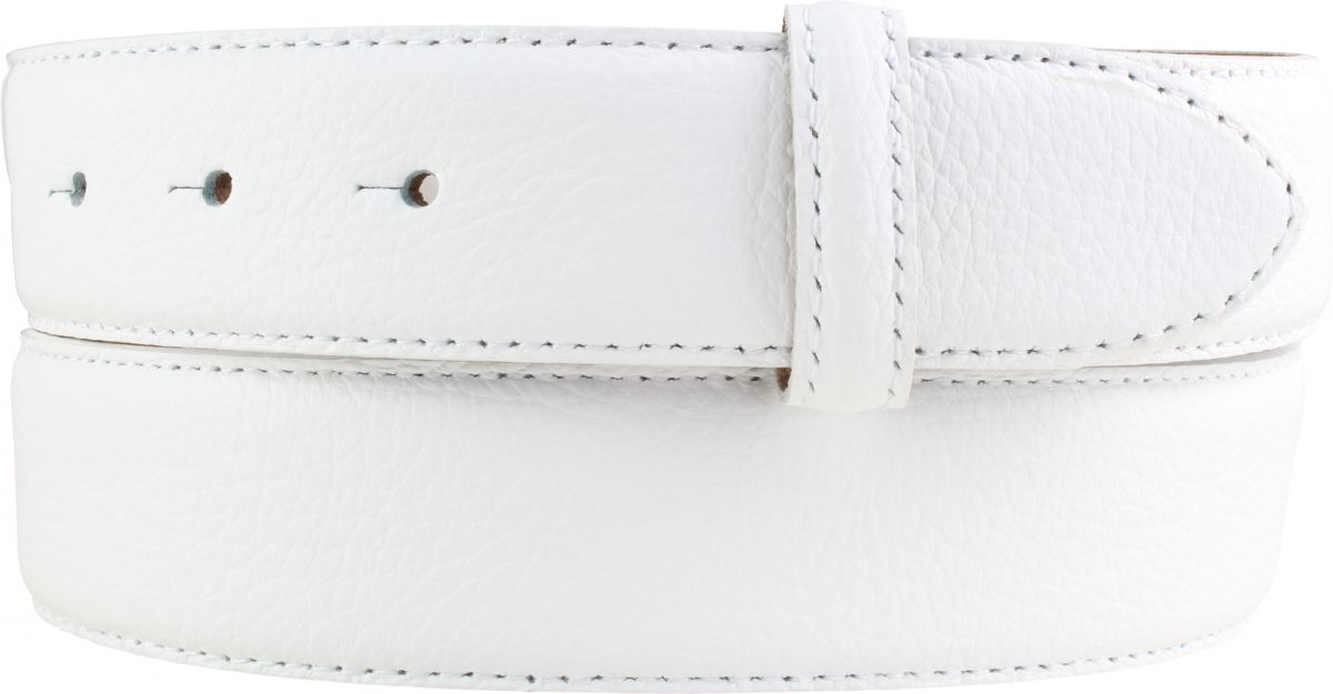 Wechselg�rtel mit gemasertem Leder und Steppnaht ohne Schlie�e 3,5 cm