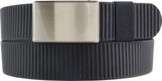Gürtel stufenlos verstellbar vegan 3,5cm Schwarz