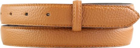 G�rtel mit Pigmentpr�gung und Steppnaht ohne Schlie�e 2,5 cm Tabac