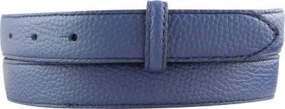 G�rtel mit Pigmentpr�gung und Steppnaht ohne Schlie�e 2,5 cm Blau
